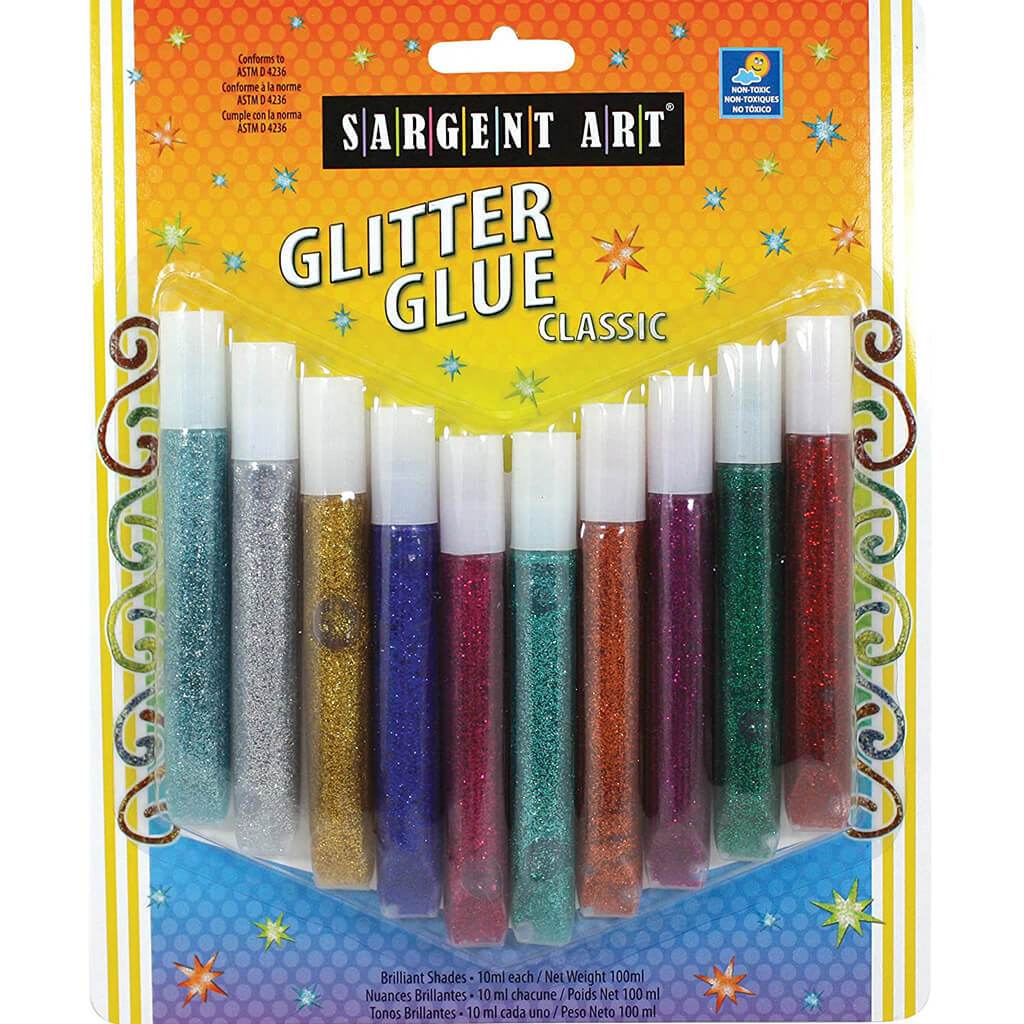 Washable Glitter Glue Set 10ct 10ml