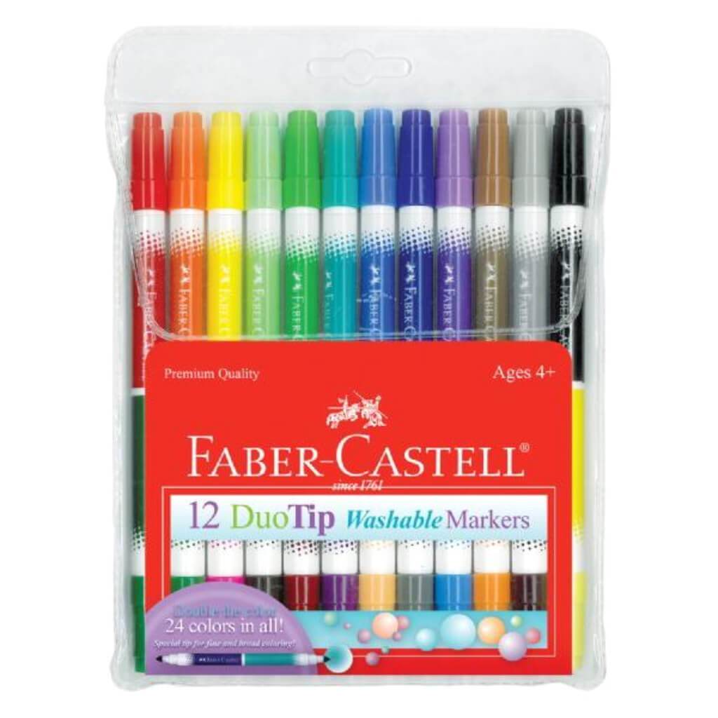 Faber Castell DuoTip Washable Markers Set of 12