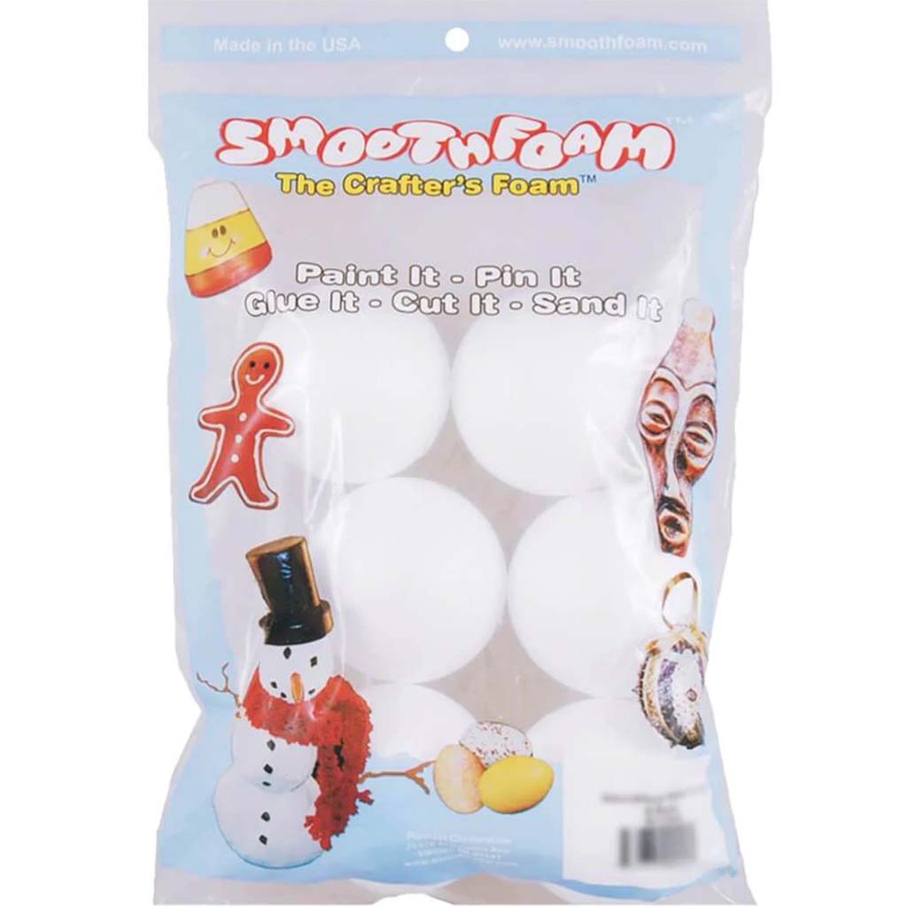 Styrofoam Eggs 2-1/2in White 4pcs