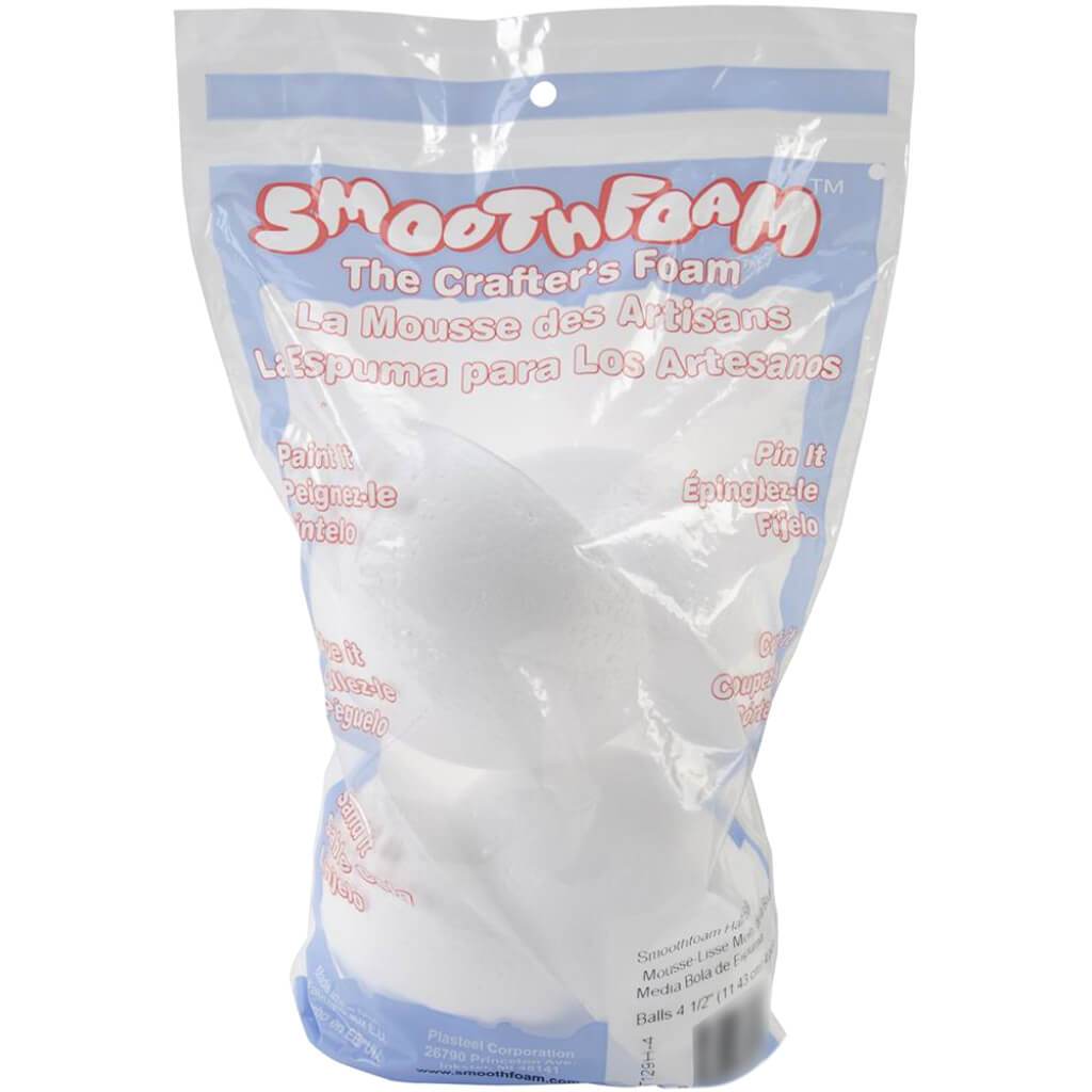 SmoothFoam Half Balls 4/Pkg 4.5in