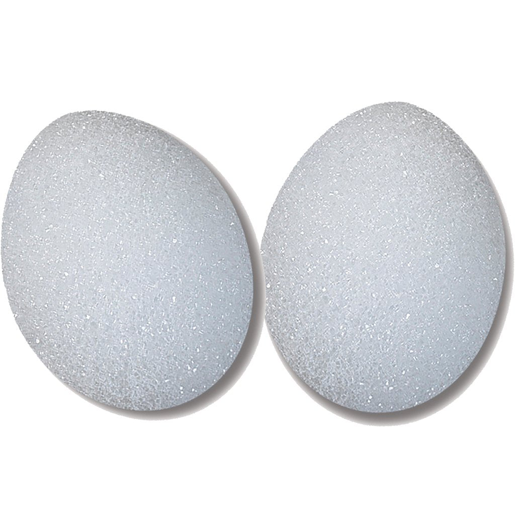 Styrofoam Duck Eggs 3-1/16 White 2pcs