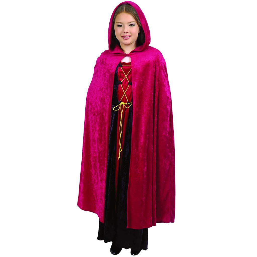 Velvet Hooded Cape Costume