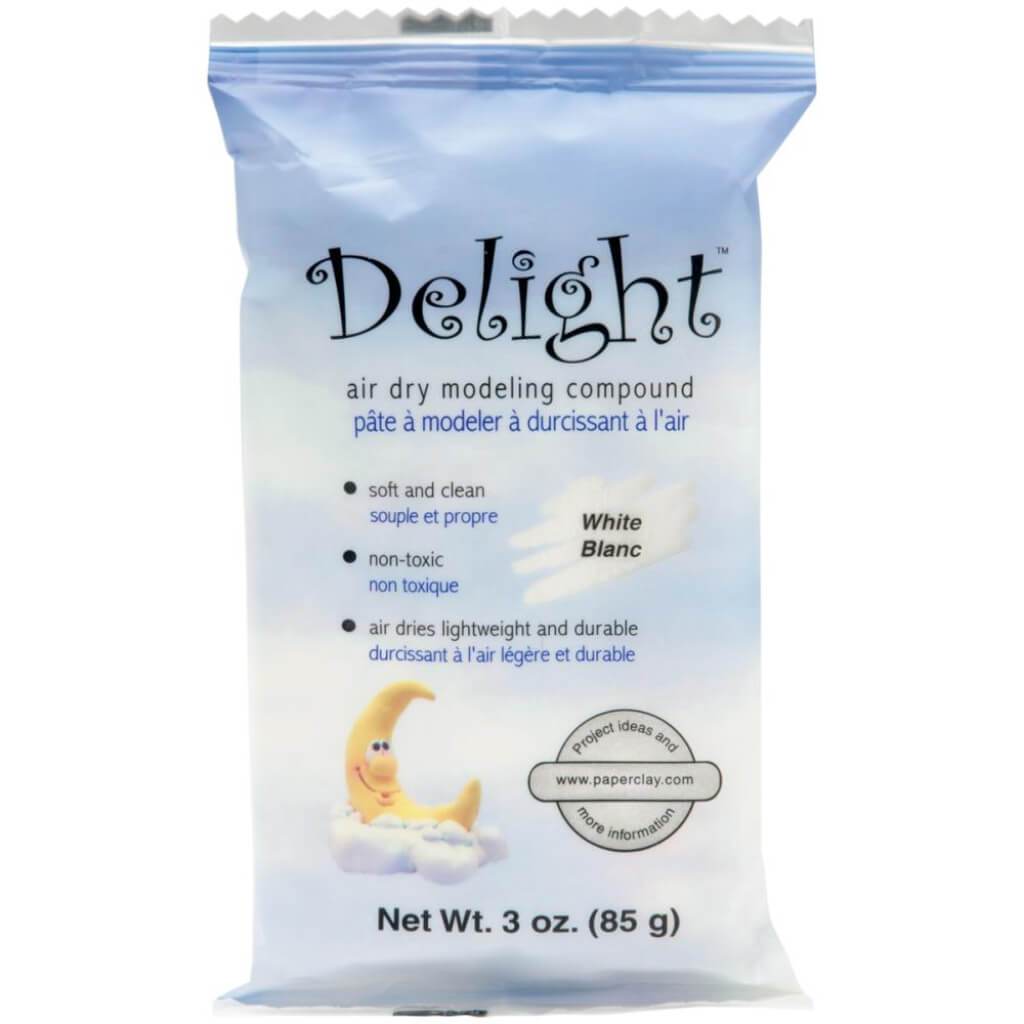 Delight Air-Dry Modeling Compound 3oz White