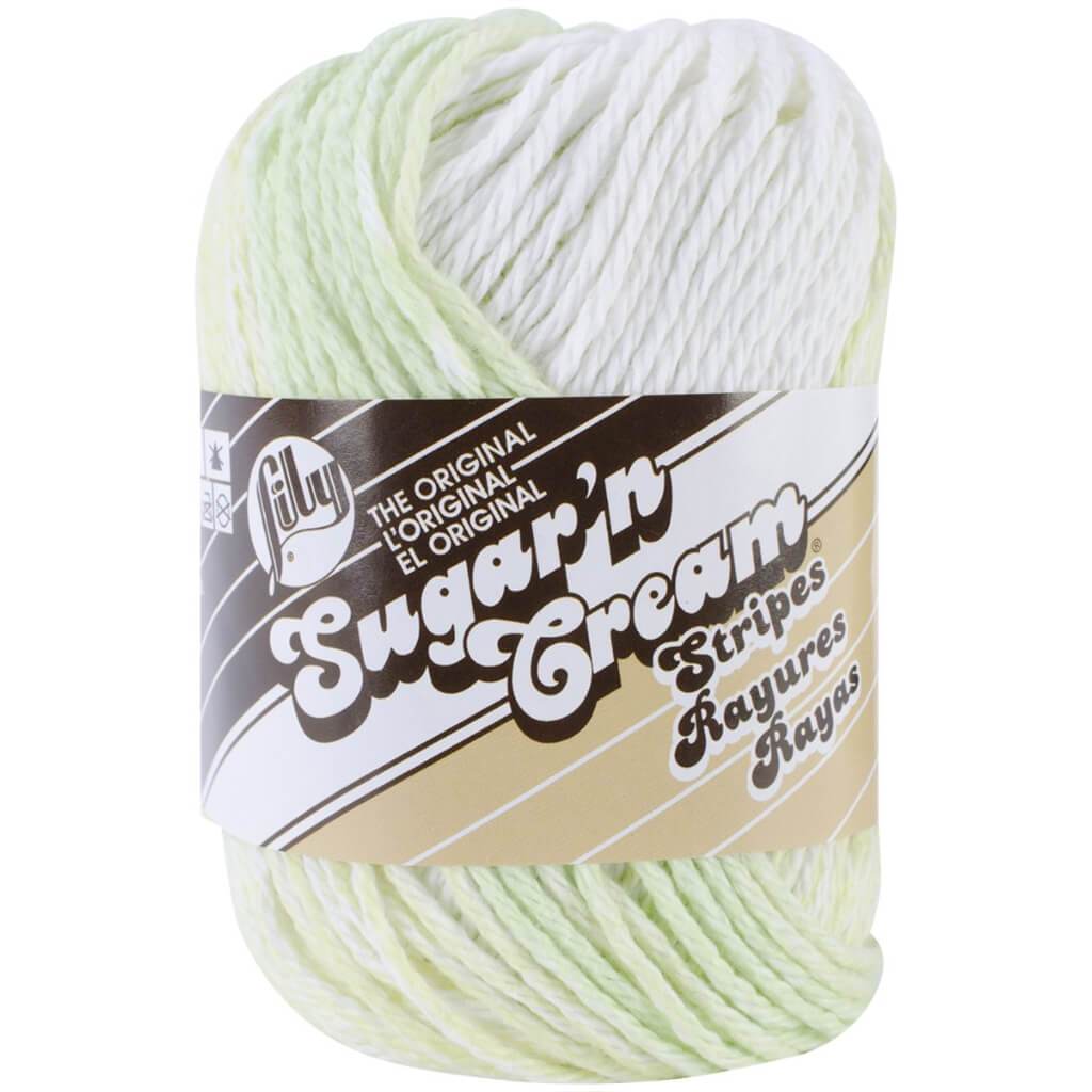 Lily Sugar'n Cream Yarn - Stripes Lime