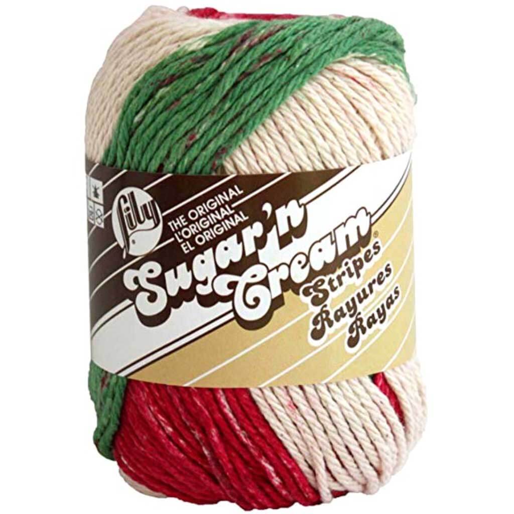 Lily Sugar&#39;n Cream Yarn - Stripes Holiday