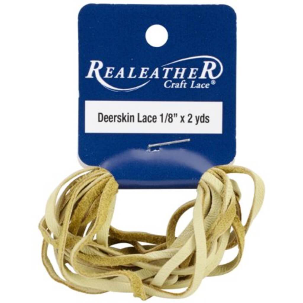 Realeather Crafts Deerskin Lace .125in x 2yd Packaged Duckskin