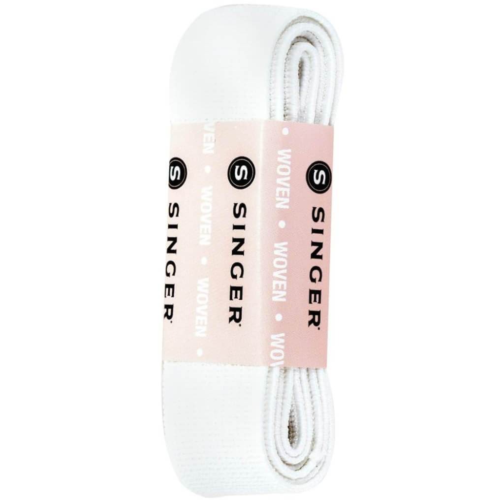 Singer Woven Pajama Elastic 1in x 1.25yd White