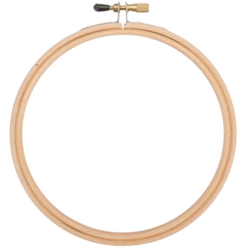 Frank A. Edmunds Wood Embroidery Hoop with Round Edges 6in