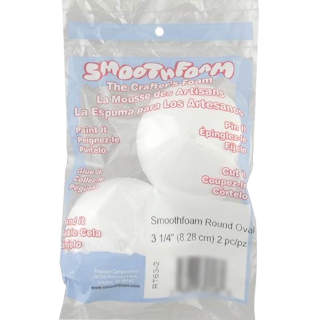 SmoothFoam Ovals 2/Pkg 3.25in