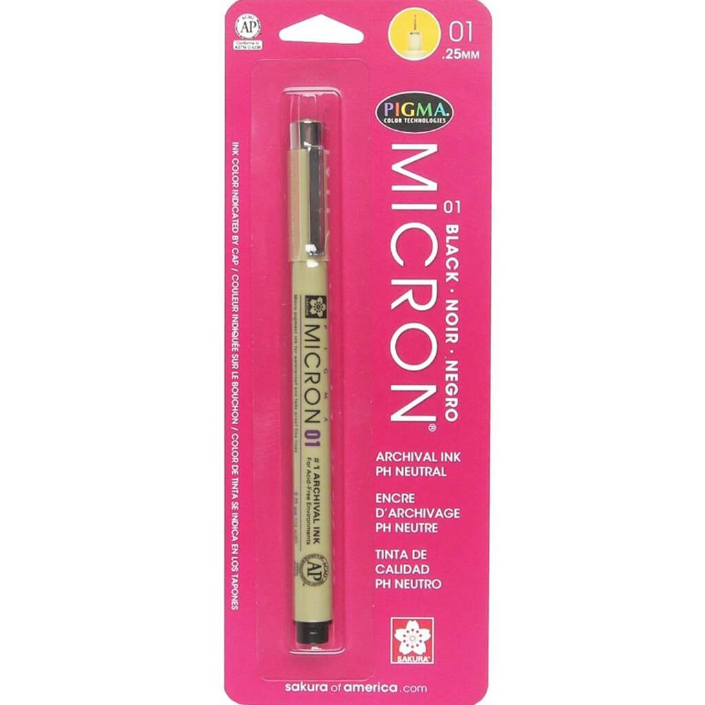 Pigma Micron Pen 01 .25mm Black