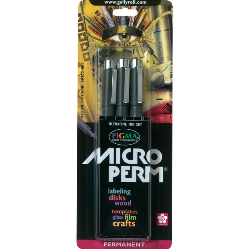 Microperm Pens 3pcs Black