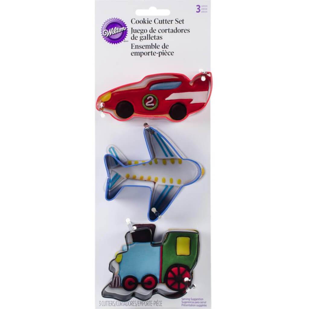 Metal Cookie Cutter Set Transportation 3pcs