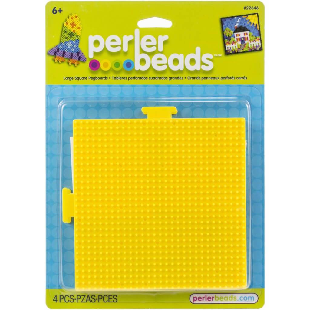 Perler Pegboards 2/Pkg Large Square Yellow