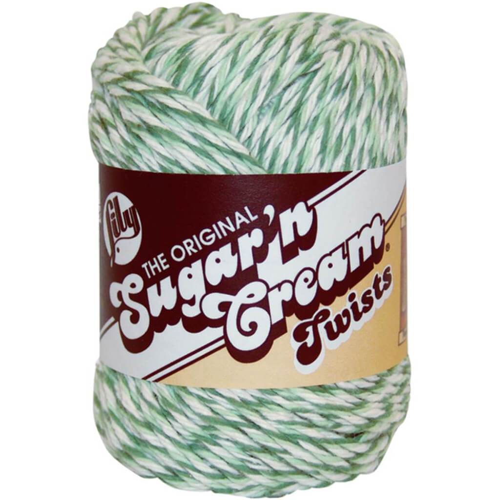 Lily Sugar&#39;n Cream Yarn - Twists Green