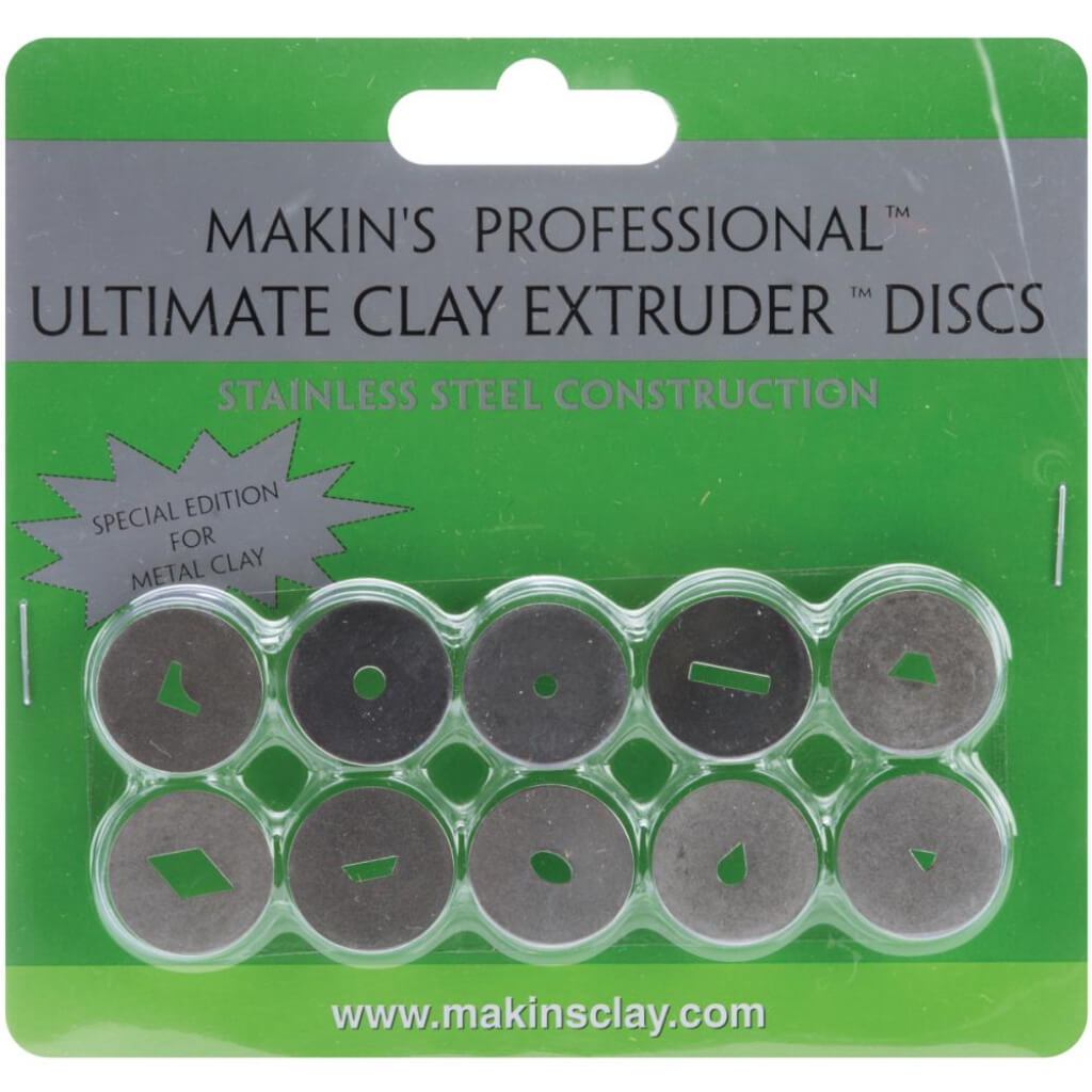 Makin's Professional Ultimate Clay Extruder Discs Stainless Steel For Metal Clay 10pcs