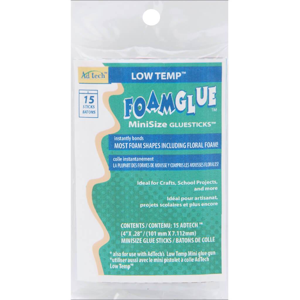 Low-Temp Foam Mini Glue Sticks .28in x 4in 15pc