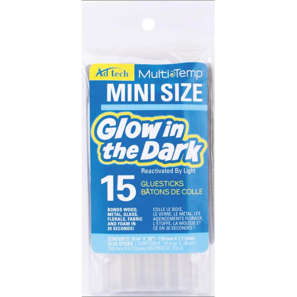 Multi-Temp Glow-In-The-Dark Mini Glue Sticks