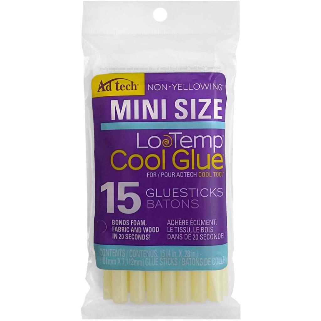 Ultra Low-Temp Cool Glue Mini Glue Sticks .28in x 4in 15pc