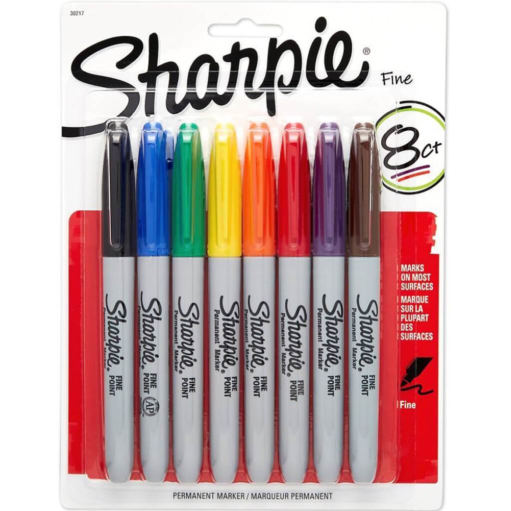 Sharpie Permanent Markers Fine Point 8ct