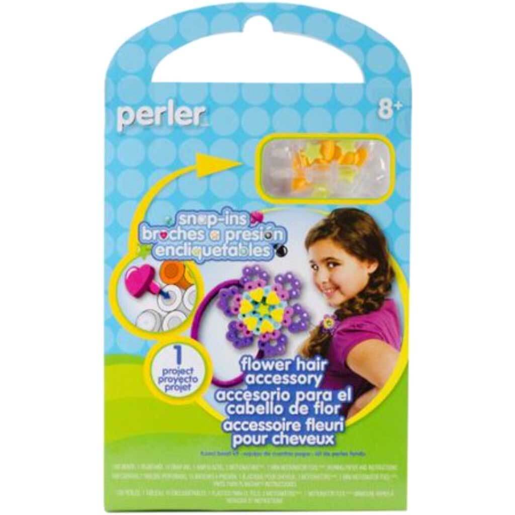 Perler Snap-Ins Fused Bead Kit Flower Hair Accessory