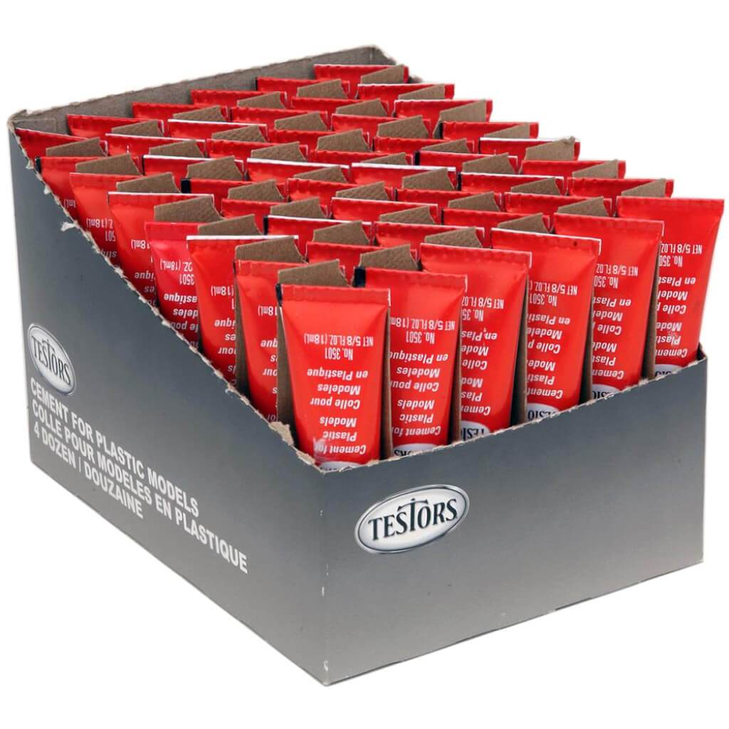 Testors Cement For Plastic Display .625oz 48pc