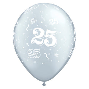 25 Around Metallic Latex Balloon 11in