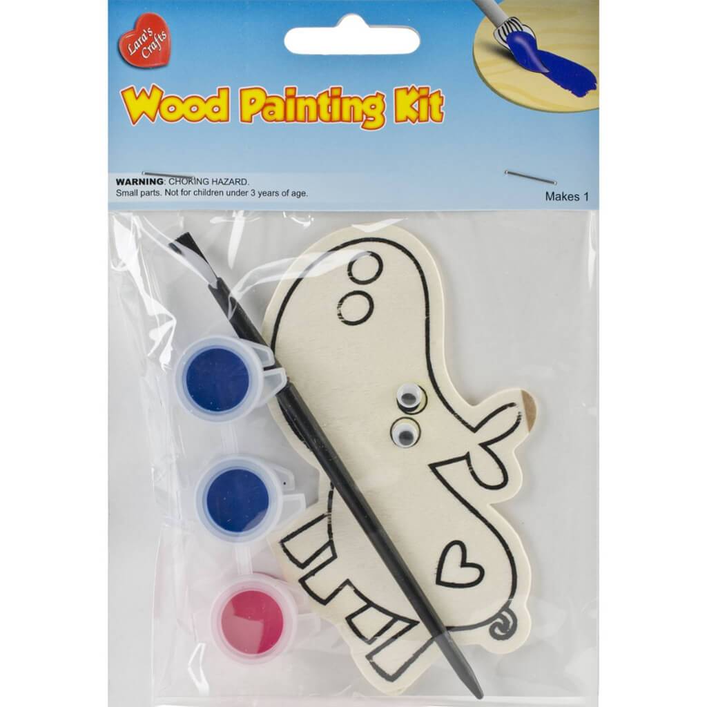 Wood Painting Kit Safari Hippo