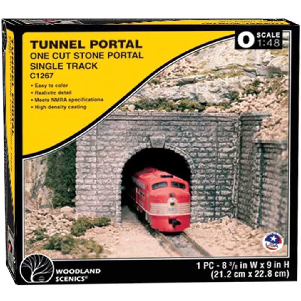 Tunnel Cut Stone Single Portal - O Scale 