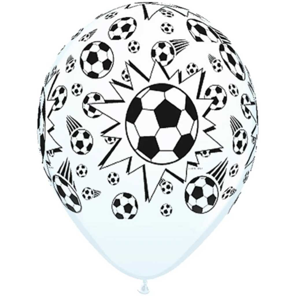 Soccer Ball Around Latex Balloon 11in 