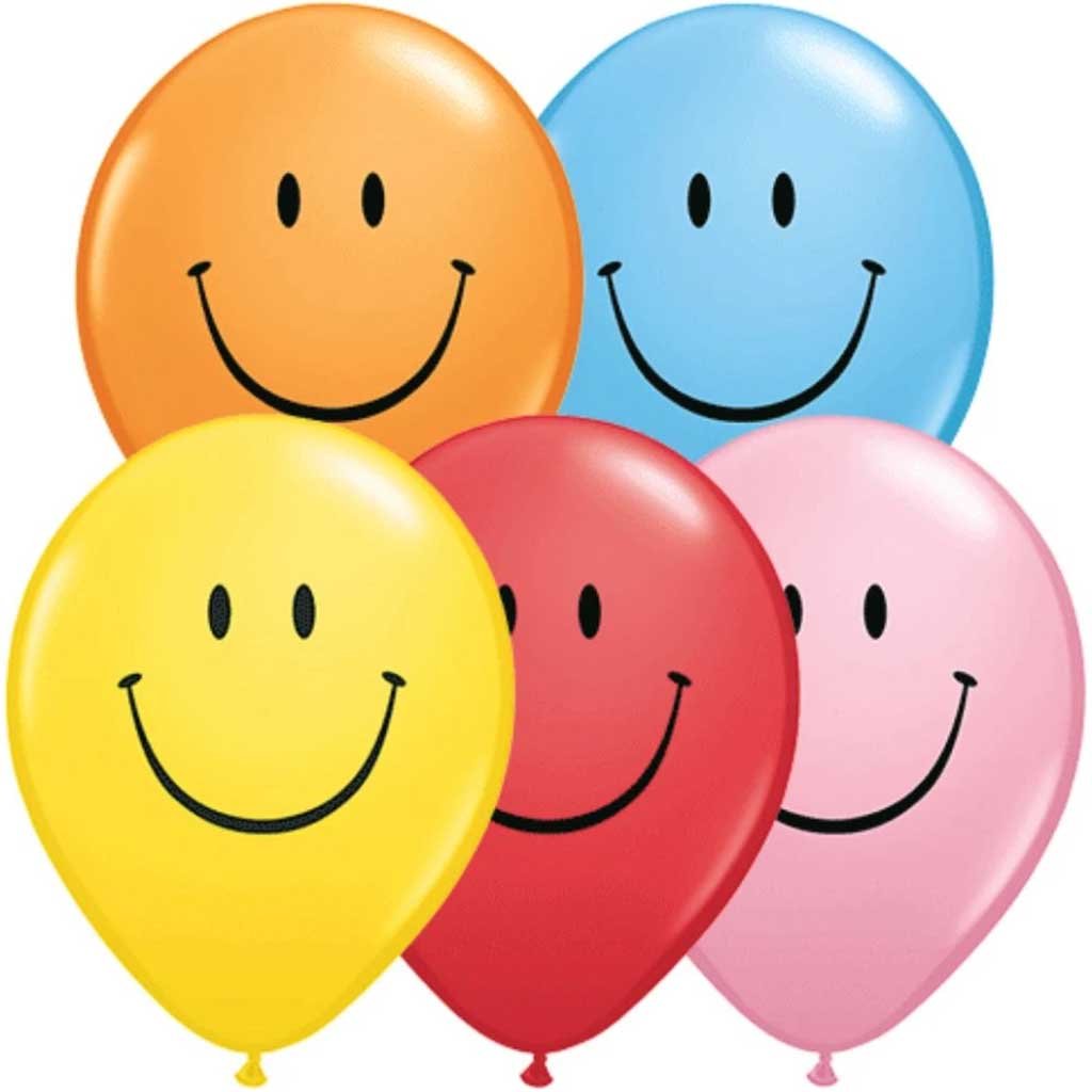 Smile Face Standard Latex Balloon 11in 