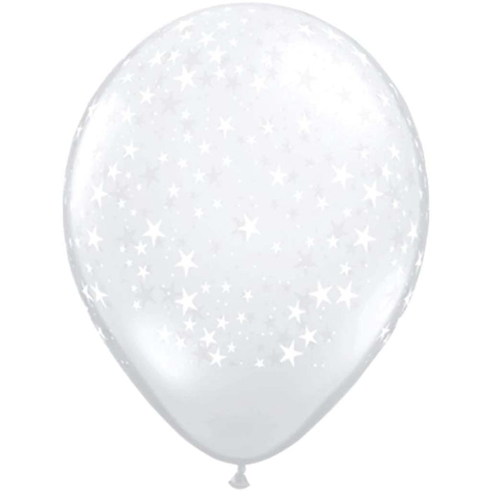 Latex Balloon Star Around Clear 11in 