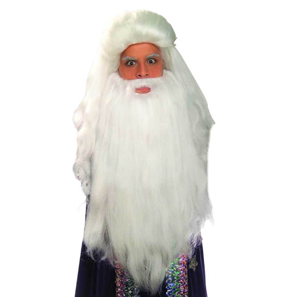 Sorcerer Wig &amp; Beard White