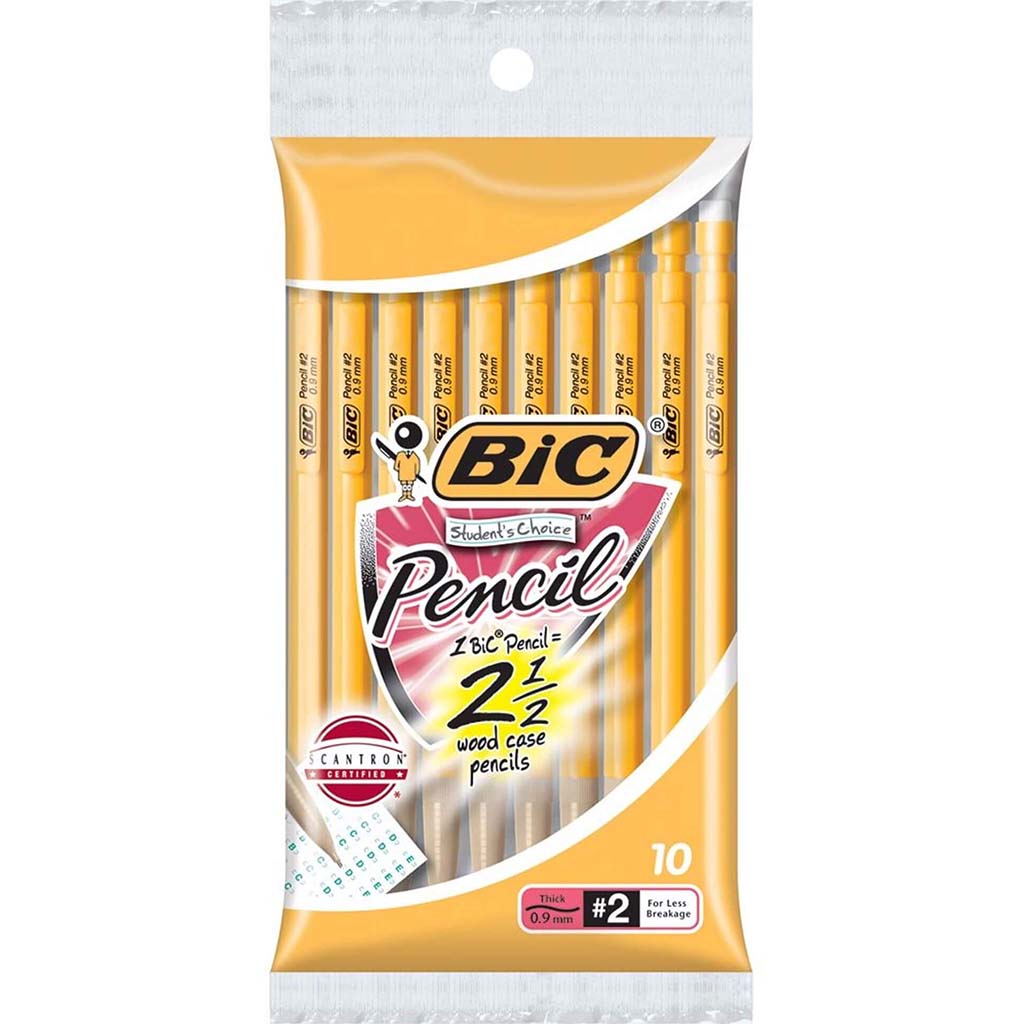 BIC MECHANICAL PENCIL THICK 10CT 0.9MM 