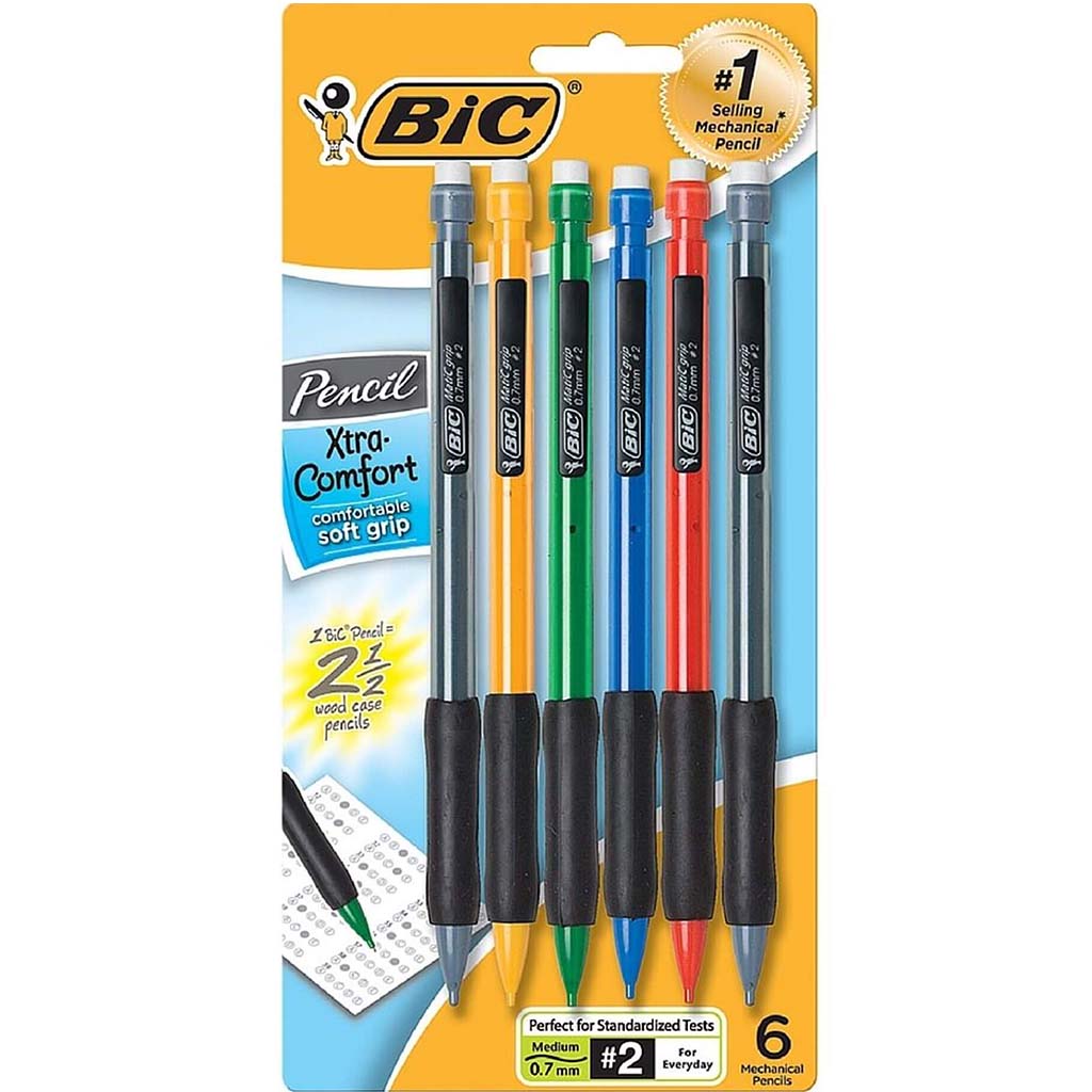 BIC XTRA COMPORT MECHANICAL PENCIL 6CT 0.7MM 