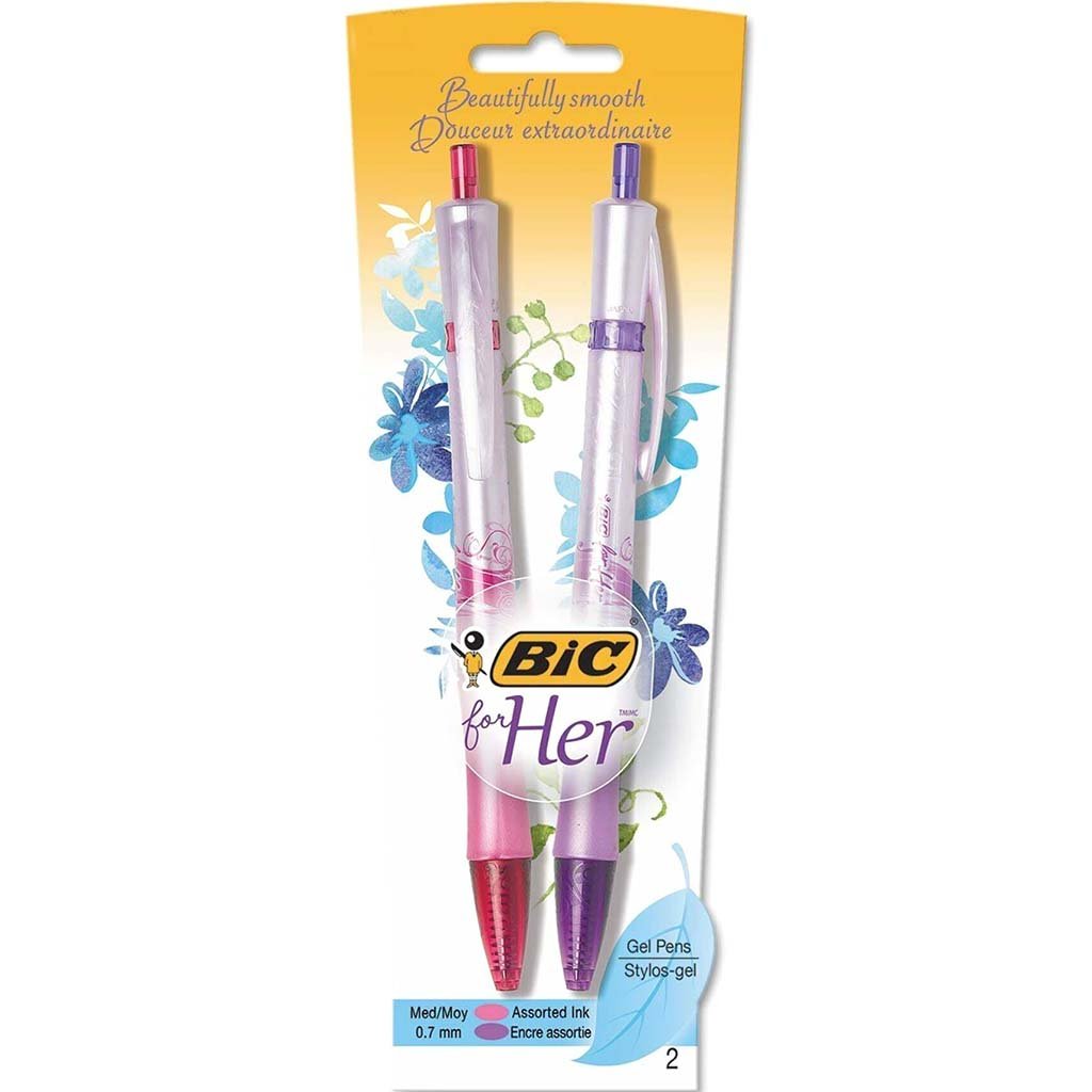 BIC GEL PENS 2CT 0.7MM 