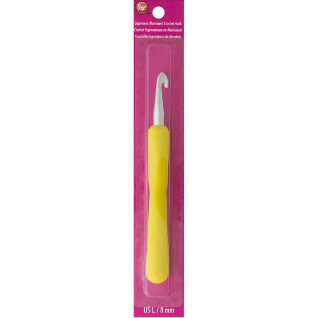 Boye Ergonomic Aluminum Crochet Hook L/8mm