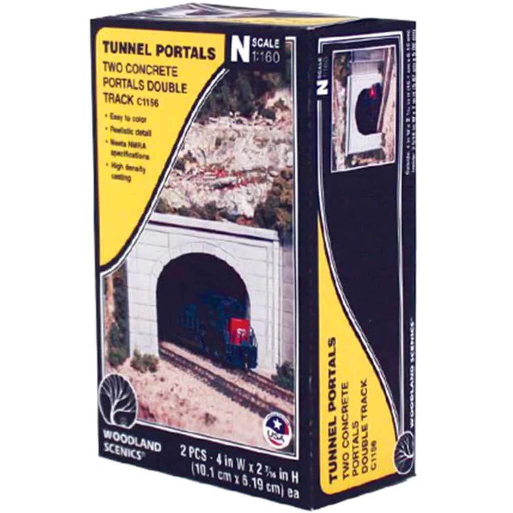 Tunnel Concrete Double Portal - N Scale 