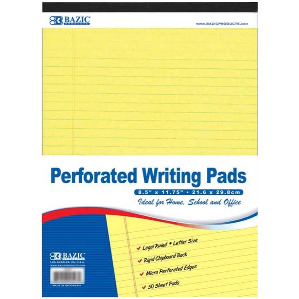 Legal Ruled Pads 50Sheet White