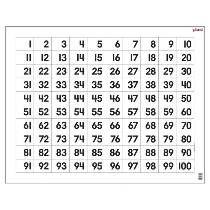 Hundreds Chart Wipe-Off 