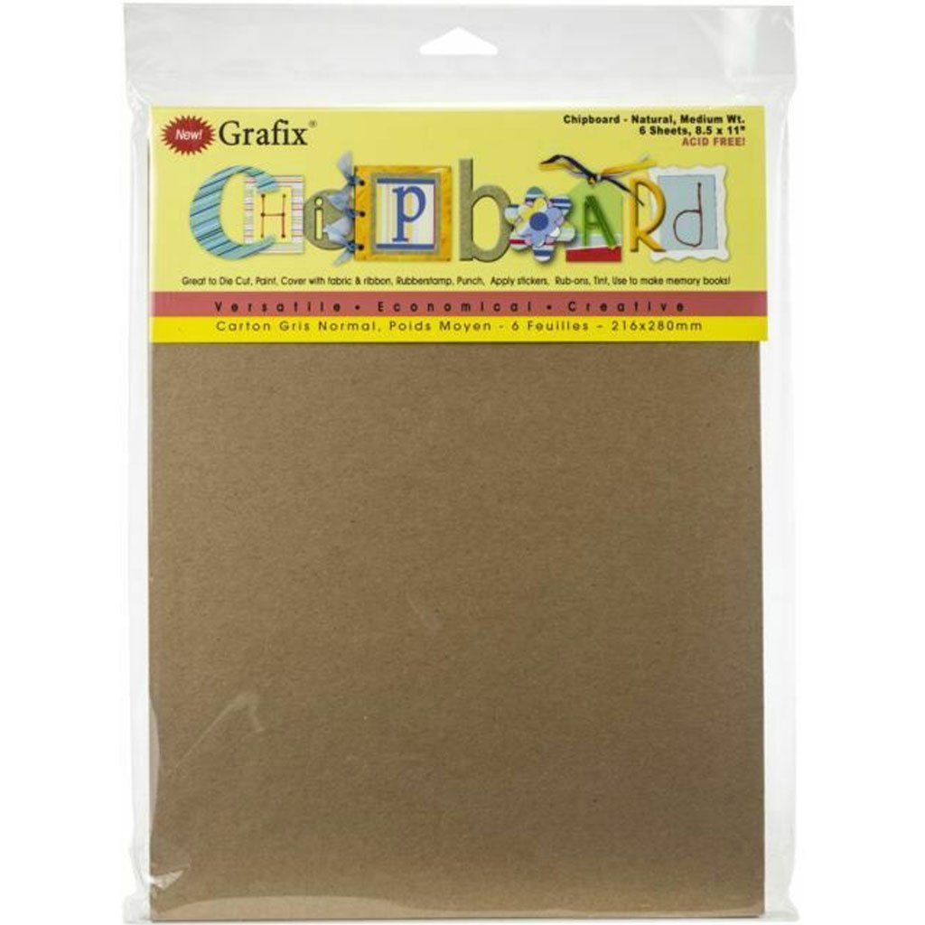 Sheet Chipboard  8.5in x 11in Natural