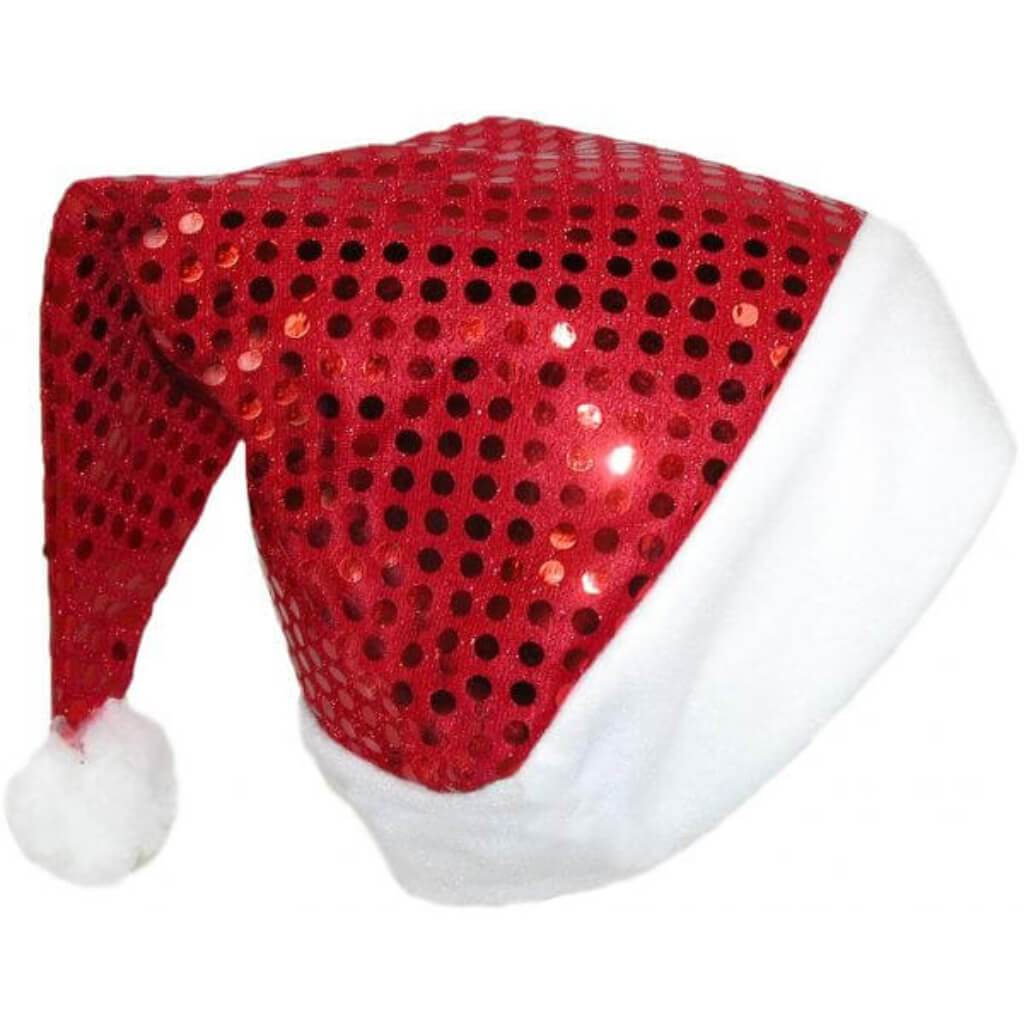 Red Sequin Santa Hat 