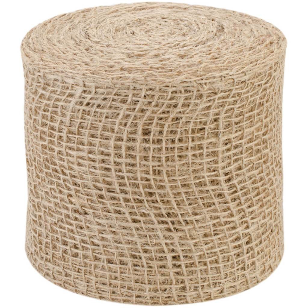 Jute Ribbon 4in x 10yd Natural