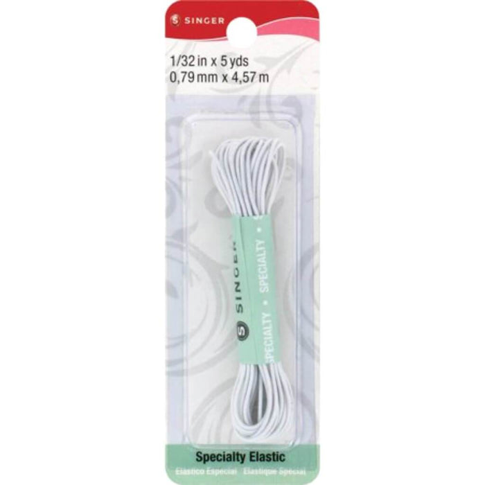 Singer Beading Cord Elastic 5yd White