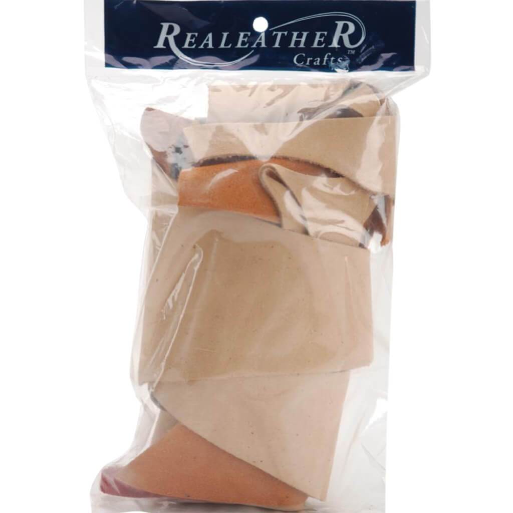 Realeather Crafts Suede Trim Scrap Bag 8oz Assorted