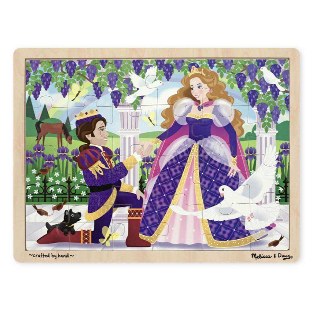 Prince &amp; Princess Wooden Puzzle 24pcs