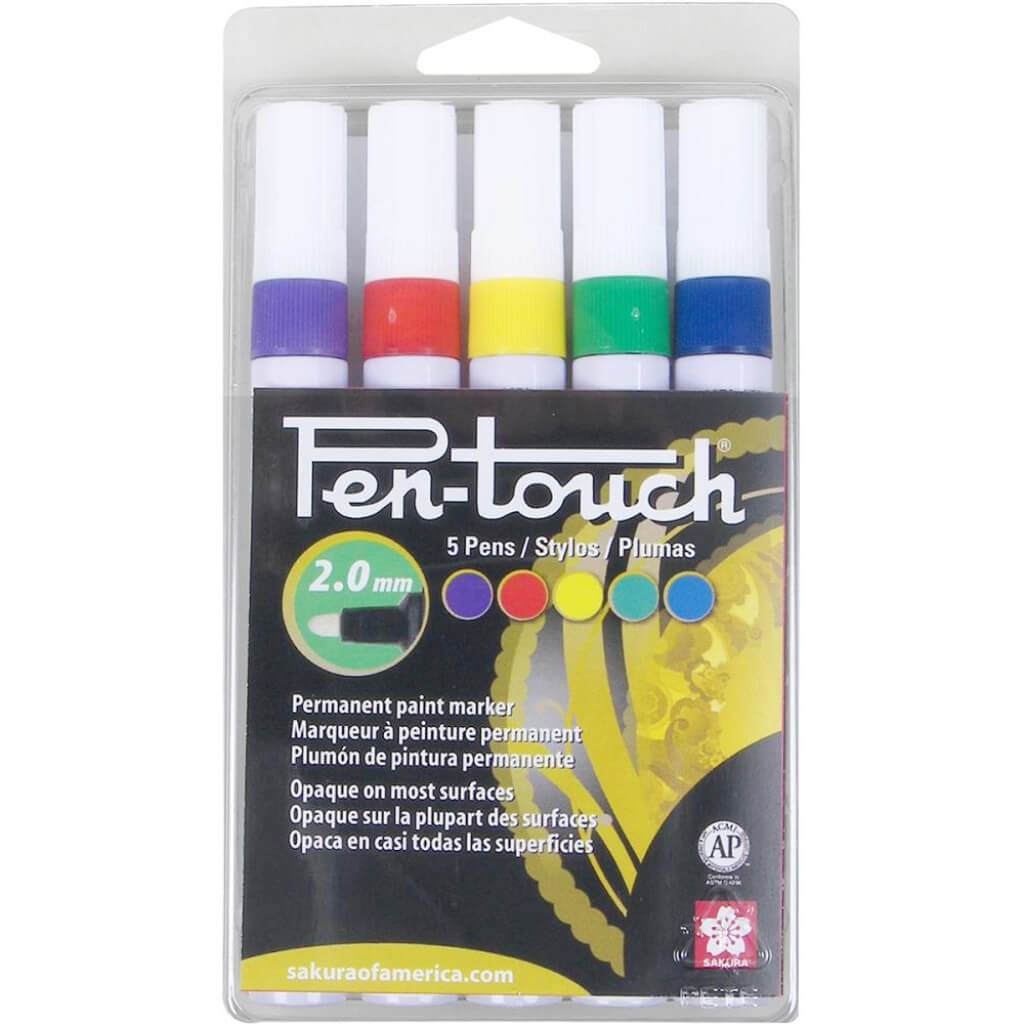 PenTouch Basic Paint Markers Set Medium Tip 2mm 5pc