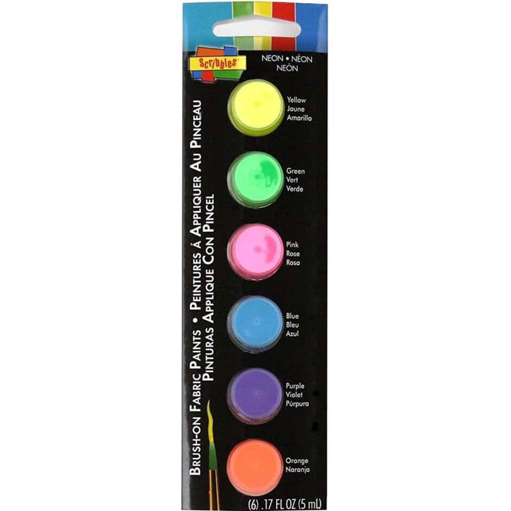 BRUSH ON FABRIC PAINTS NEON