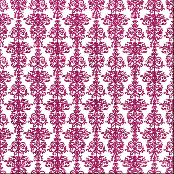 Cardstock Crafts Patterned Glitter 12in x 12in Damask Crimson