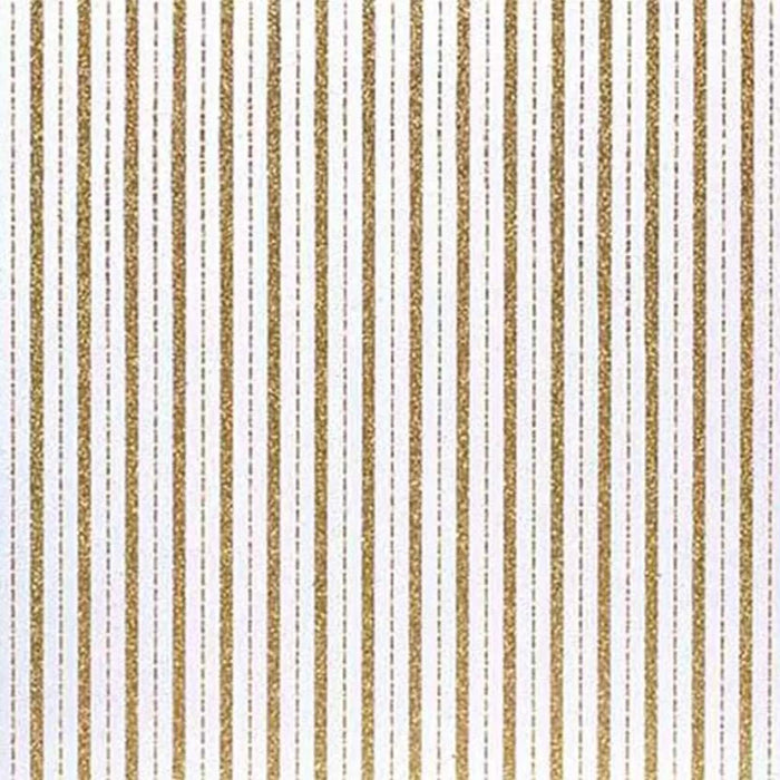 Patterned Glitter Cardstock Paper Gold Stripe 12in x 12in
