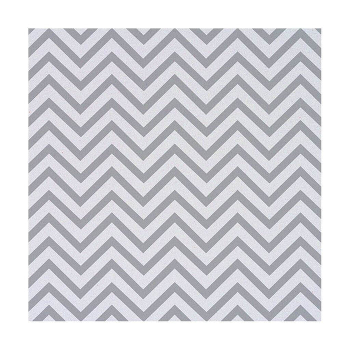 Cardstock Paper Silver Chevron 12in x 12in